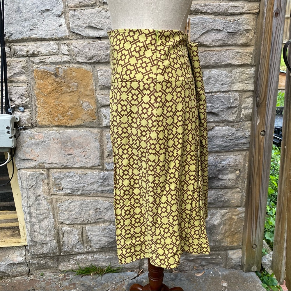 J Mclaughlin Retro Mod Geometric Pattern Green Br… - image 4